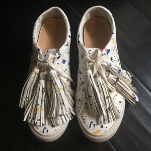 Loeffler Randall Logan Paint Splatter Sneakers